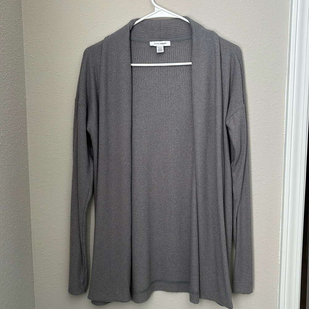 Pure Navy open long cardigan